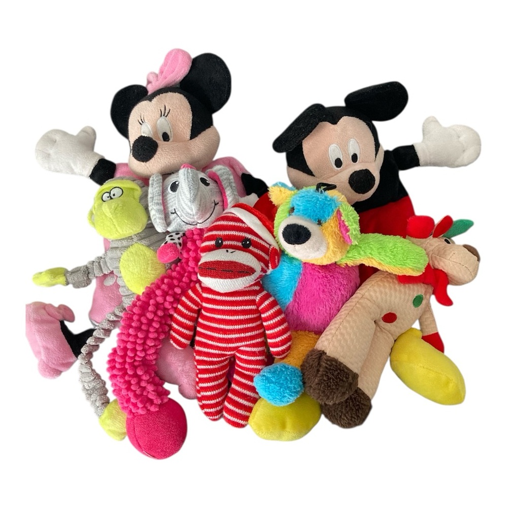 7 Dog Toys including Disney Mickey & Minnie Mouse with Squeakers
